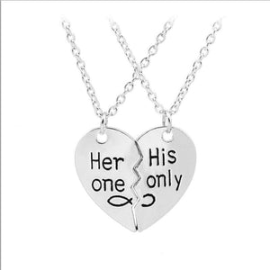 Her One His Only Couple’s Necklace Set