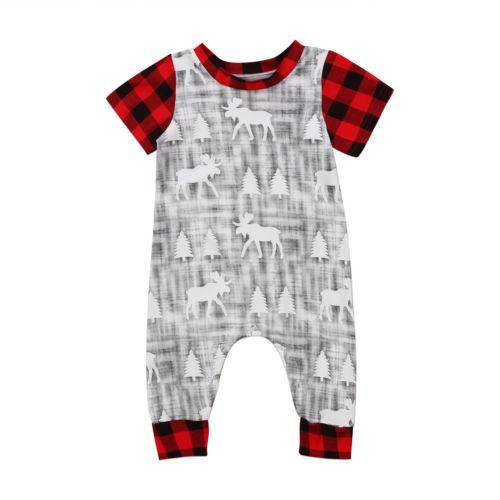 Buffalo Plaid & Forest Romper (Baby/Toddler)