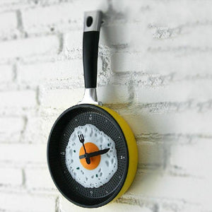 Egg Frying Pan Wall Clock