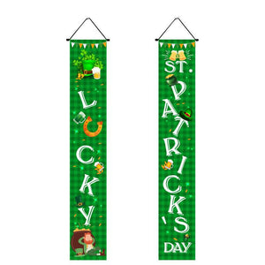 Irish National Day Porch Couplet With Flag