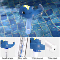 Cartoon whale swimming pool water thermometer