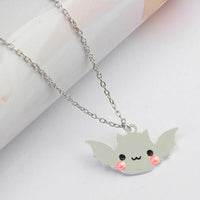 Collier de chauve-souris Kawaii brillant miroir 
