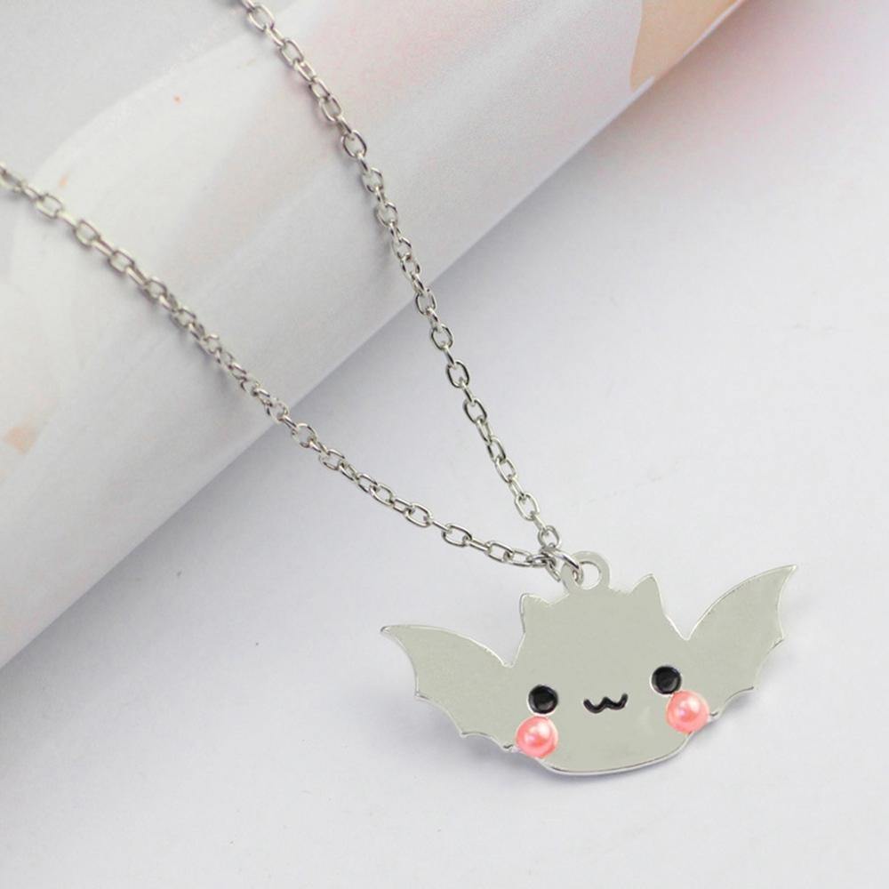 Collier de chauve-souris Kawaii brillant miroir 