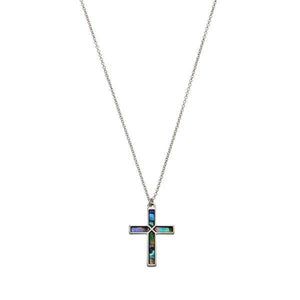Genuine Abalone Cross Pendant Necklaces