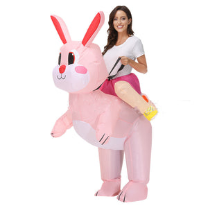 Riding Easter Bunny Inflatable Costume (Child/Adult)