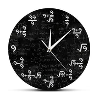 Reloj de pared de matemáticas
