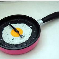 Egg Frying Pan Wall Clock