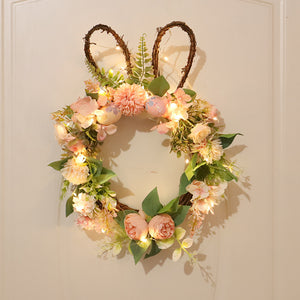 Easter Egg Simulation Wreath Easter Chrysanthemum Rabbit Modeling Decorative Pendant