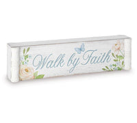He Is Risen/Walk By Faith Shelf Sitter
