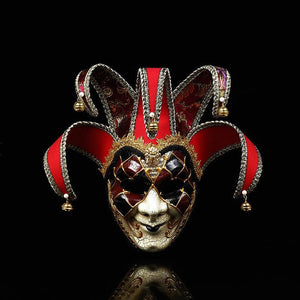 Crackled Venetian Jester Mask