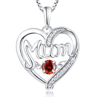 S925 Silver Pulsatile Heart MoM Necklace Mother's Day Gift Birthstones Smart Pendant
