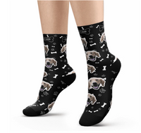 Pet head print socks
