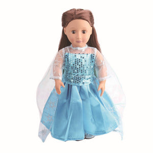 Robe de costume de poupée princesse Elsa