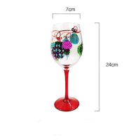 Hand-painted Holiday Wine Glasses