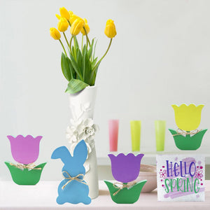 Hello Spring Tulip Bunny Shelf Sitters