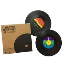 Dessous de verre rétro disque vinyle