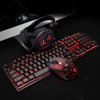 Illuminated PC Gaming Set (Keyboard, Mouse, Headset, and Mouse Pad)