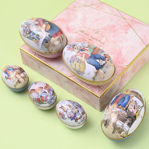 Nuevo Caja de lata creativa para huevos de hojalata decorativa