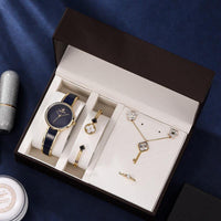 Caja de regalo Conjunto de relojes Pulsera Collar Pendiente Anillo Conjunto
