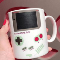 Taza y taza que cambian de color retro Game Boy