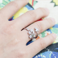 Dandelions & Butterfly Ring
