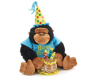 Happy Birthday Musical Plush Monkey