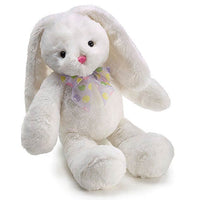 Plush White Bunny with Sheer Easter Egg Bow