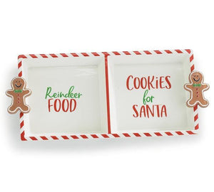 Bandeja de comida de galletas para Papá Noel y renos