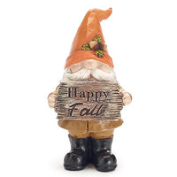 Gnome en résine d’automne heureux