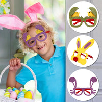Viste con marco de gafas de Pascua de conejito de huevo creativo