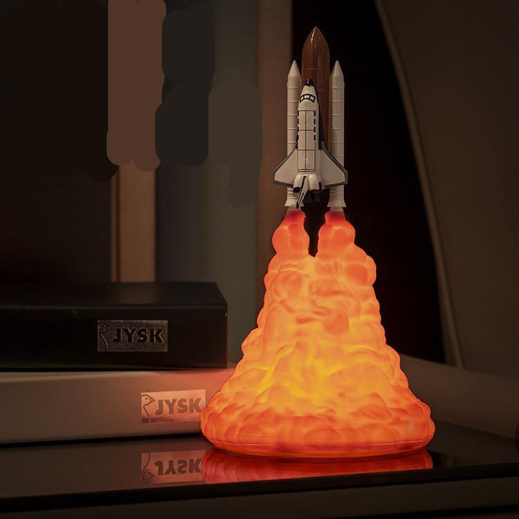 Lámpara de impresión 3D del transbordador espacial Rocket