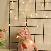 Guirlande lumineuse décorative en forme de lapin et de carotte pour le jour de Pâques