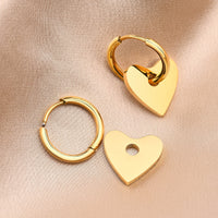 Gold Heart Earrings
