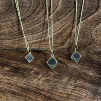 Fluorite Crystal Gold Necklace
