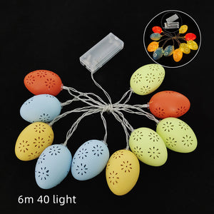 Decorative LED Colored Lamp String Hollow Eggs