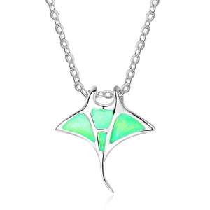 Opal Stingray Pendant Necklace
