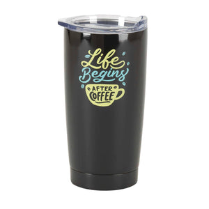 Life Begins After Coffee Stainless Steel Tumbler