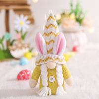 Easter Decorations Rabbit Ears Knitted Gnome Doll Ornaments
