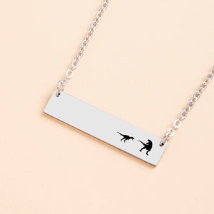 Trendy Small Dinosaur Stainless Steel Necklace Silver Animal Mom Baby Children Necklaces Mothers Days Gifts