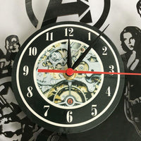 Horloge murale en forme de disque vinyle Queen
