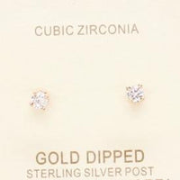 Rose Gold CZ Stud Earrings