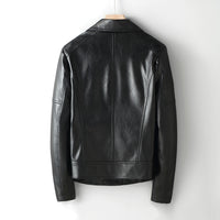 Ladies Motorcycle Leather Jacket Thin Zip
