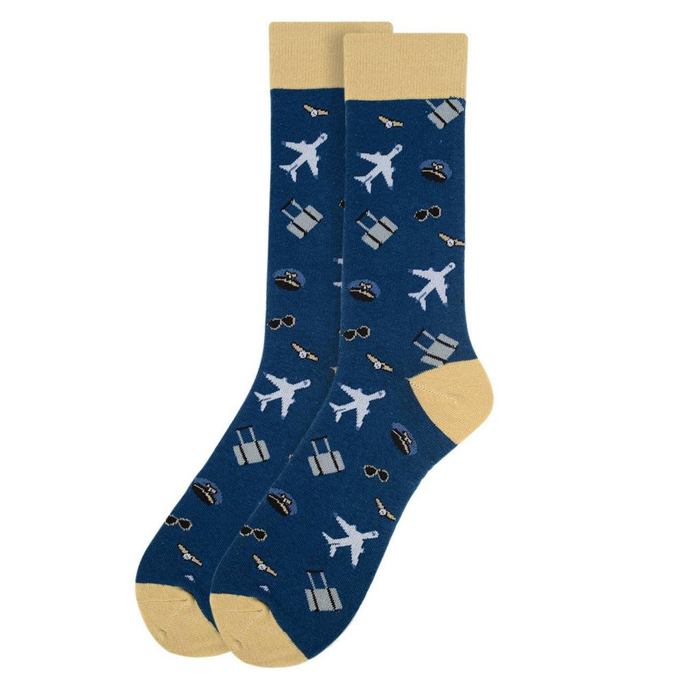 Airplane Pilot Novelty Socks (Mens)