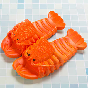 Pantoufles de homard mignonnes pour enfants, femmes et hommes, chaussures de plage d'été