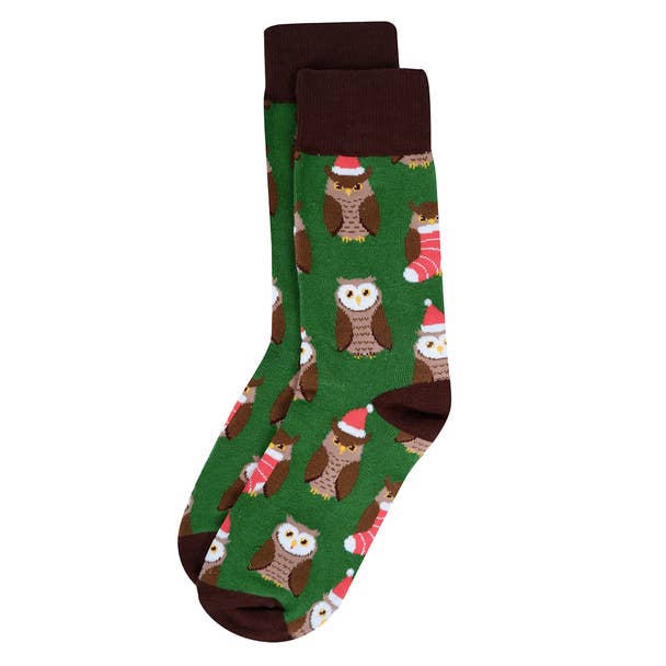 Chaussettes fantaisie de Noël hibou