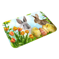 Easter Printed Flannel Floor Mats