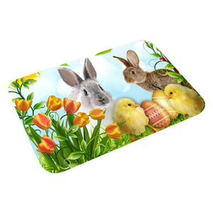 Tapis de sol en flanelle imprimés de Pâques