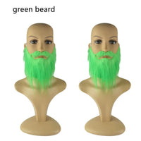 Espectáculo de carnaval verde irlandés decorado con barba