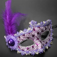 Lace Feather Masquerade Mask