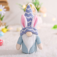 Decoraciones de Pascua Orejas de conejo Adornos de muñecas de gnomo tejidos
